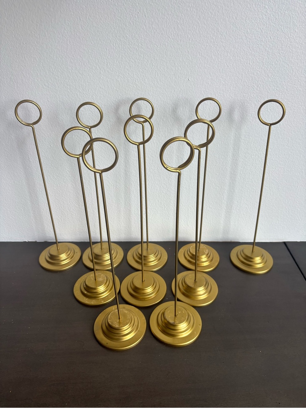 Gold Tone Table Number Holders- 12 inches